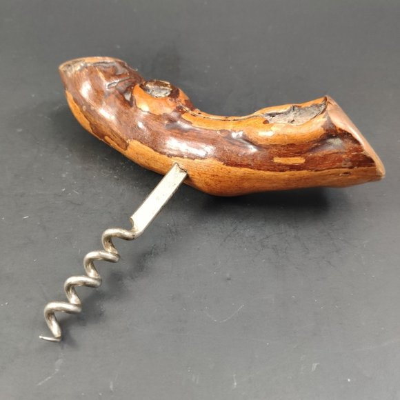 Vintage Grape Vine Root Burlwood Bottle Corkscrew - Picture 3 of 6